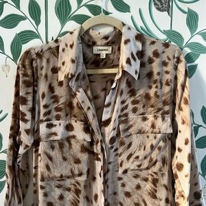 L’Agence shirt maxi shirt dress in a fabulous animal print.